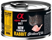 Фото - Корм для кішок Alpha Spirit Cat Canned Sterilized Rabbit 200 g 