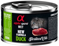 Фото - Корм для кішок Alpha Spirit Cat Canned Sterilized Duck 200 g 