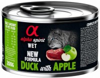 Корм для кішок Alpha Spirit Cat Canned Duck/Apple 200 g 