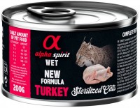 Фото - Корм для кішок Alpha Spirit Cat Canned Sterilized Turkey 200 g 