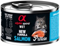 Zdjęcia - Karma dla kotów Alpha Spirit Cat Canned Salmon Protein 200 g 