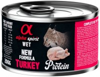 Zdjęcia - Karma dla kotów Alpha Spirit Cat Canned Turkey Protein 200 g 
