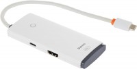 Кардридер / USB-хаб BASEUS Lite Series 5-in-1 USB-C to 3xUSB-A/USB-C/HDMI 0.2m 