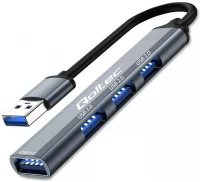 Кардридер / USB-хаб Qoltec Hub Adapter USB-C 3.1 4in1 USB 3.0 3xUSB 2.0 