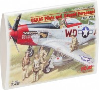 Фото - Збірна модель ICM USAAF Pilots and Ground Personnel (1941-1945) (1:48) 