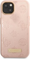 Etui GUESS Peony Logo Plate for iPhone 14 