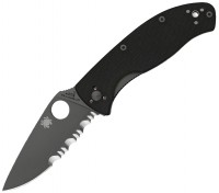 Ніж / мультитул Spyderco Tenacious Black Combination Edge 