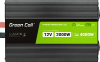 Zdjęcia - Przetwornica samochodowa Green Cell Power Inverter LCD 12V to 2000W/4000W Pure Sine 