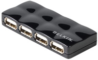 Zdjęcia - Czytnik kart pamięci / hub USB Belkin Hi-Speed USB 2.0 4-Port Mobile Hub 
