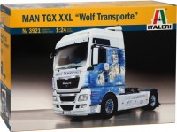 Model do sklejania (modelarstwo) ITALERI Man TGX XXL Wolf Transporte (1:24) 