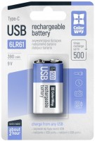 Фото - Акумулятор / батарейка ColorWay 1xKrona 390 mAh USB Type-C 