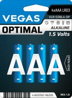 Фото - Акумулятор / батарейка Vegas Optimal 4xAAA 