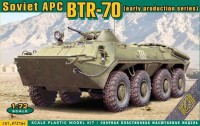 Фото - Збірна модель Ace Soviet APC BTR-70 Early Production Series (1:72) 