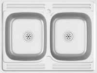 Zlewozmywak kuchenny VidaXL Kitchen Sink with Double Basins 80x60 147235 800x600