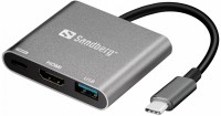 Кардридер / USB-хаб Sandberg USB-C Mini Dock HDMI+USB 