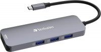 Кардридер / USB-хаб Verbatim USB-C Pro Multiport Hub CMH-08 