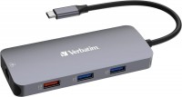 Кардридер / USB-хаб Verbatim USB-C Pro Multiport Hub CMH-09 
