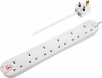 Фото - Мережевий фільтр / подовжувач Masterplug 6 Socket Surge Extension Lead SRG6210N 