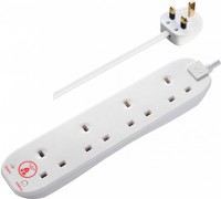 Фото - Мережевий фільтр / подовжувач Masterplug 4 Socket Surge Extension Lead SRG4210N 