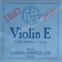 Struny Larsen Violin E String Gold Plated Ball End Medium 