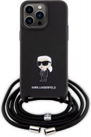Чохол Karl Lagerfeld Crossbody Saffiano Metal Pin Karl & Choupette for iPhone 15 Pro Max 