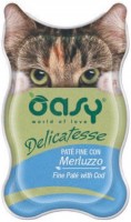 Karma dla kotów OASY Delicatesse Adult Cod Pate 85 g 
