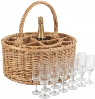 Фото - Набір для пікніка Red Hamper Garden Picnic Basket Complete with 12 Glasses 