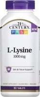 Фото - Амінокислоти 21st Century Lysine 1000 mg 90 tab 