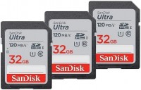 Карта пам'яті SanDisk Ultra SDHC UHS-I 533x Class 10 32 ГБ 3 шт