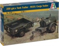 Model do sklejania (modelarstwo) ITALERI 250 Gal.s Tank Trailer M101 Cargo Trailer (1:35) 