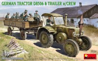 Фото - Збірна модель MiniArt German Tractor D8506 Trailer w Crew (1:35) 