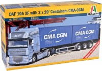 Zdjęcia - Model do sklejania (modelarstwo) ITALERI DAF XF105 with 2 x 20ft Container (1:24) 