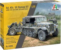 Model do sklejania (modelarstwo) ITALERI Sd. Kfz. 10 Demag D7 with 7.5 cm leIG 18 and Crew (1:35) 