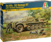 Фото - Збірна модель ITALERI Sd.Kfz. 10 Demag D7 with German Paratroops (1:35) 