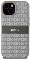 Фото - Чохол DKNY Leather Mono Stripe & Metal Logo for iPhone 15 