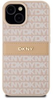 Etui DKNY Leather Mono Stripe & Metal Logo for iPhone 15 Plus 