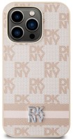 Etui DKNY Leather Checkered Mono Pattern & Printed Stripes for iPhone 14 Pro 