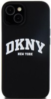 Чохол DKNY Liquid Silicone White Printed Logo MagSafe for iPhone 14 