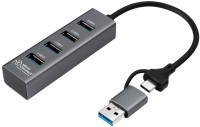 Zdjęcia - Czytnik kart pamięci / hub USB Microconnect USBHUB4-2IN1 