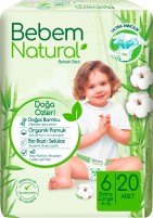 Підгузки Bebem Natural 6 / 20 pcs 