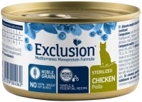 Фото - Корм для кішок Exclusion Sterilised Noble Grain Chicken Canned 85 g 