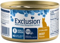 Фото - Корм для кішок Exclusion Sterilised Noble Grain Beef Canned 85 g 