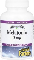 Фото - Амінокислоти Natural Factors Melatonin 3 mg 90 tab 