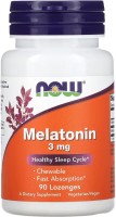 Фото - Амінокислоти Now Melatonin 3 mg 90 loz 