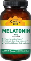 Фото - Амінокислоти Country Life Melatonin 3 mg 90 tab 