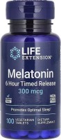 Фото - Амінокислоти Life Extension Melatonin 6 Hour Timed Release 300 mcg 100 tab 