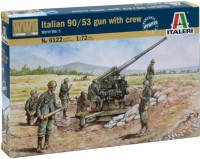 Збірна модель ITALERI Italian 90/53 Gun With Crew (1:72) 