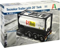 Model do sklejania (modelarstwo) ITALERI Tecnokar Trailer With 20 Tank (1:24) 