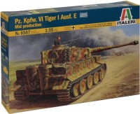 Фото - Збірна модель ITALERI Pz.Kpfw.VI Tiger I Ausf.E Mid Production (1:35) 