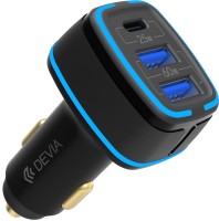 Фото - Зарядний пристрій Devia USB-C & Dual USB Car Adapter 85W 